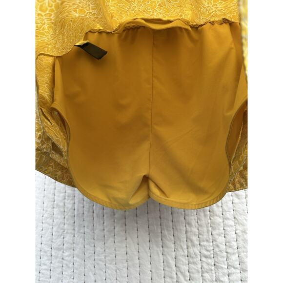 North Face Class V Skort Active Golden Flowers Small Floral Woman’s Yellow - Picture 4 of 9